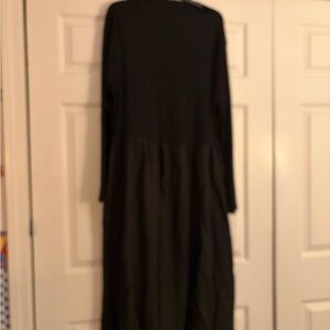 NEW 2X Grace Karin Black Long Sleeve Maxi Dress